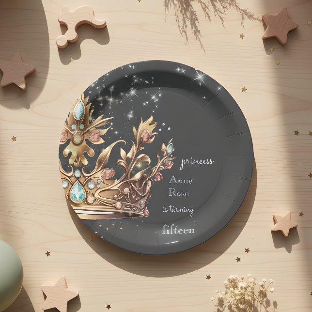 Princess royal Birthday Paper Plate (Creator Uploaded)