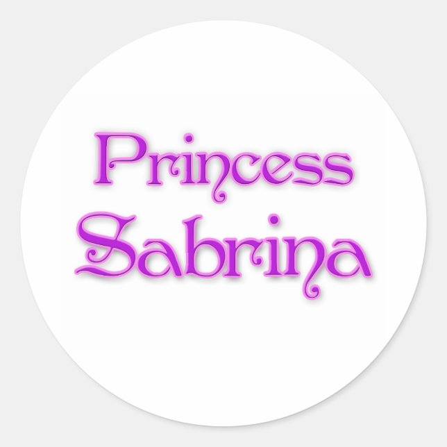 Princess Sabrina Classic Round Sticker (Front)