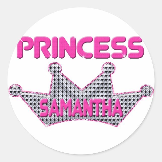 Princess Samantha Classic Round Sticker (Front)