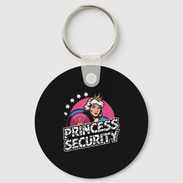 Princess Security Birthday Dad &amp; Mum Boys Brot Key Ring (Front)