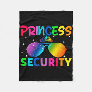 Princess Security Birthday Halloween Party Funny M Fleece Blanket