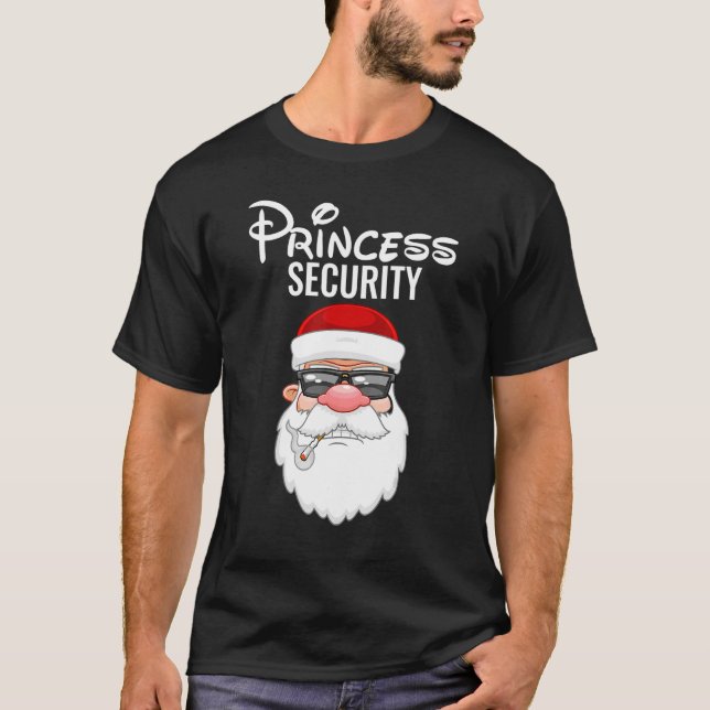 Princess Security Dad Team Big Brother Announcemen T-Shirt (Front)