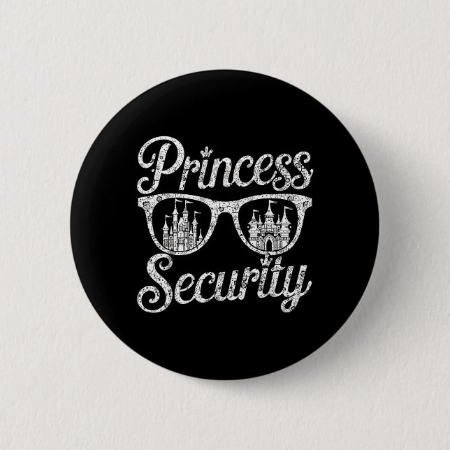 Princess Security Funny Graphic Halloween 6 Cm Round Badge (Front)