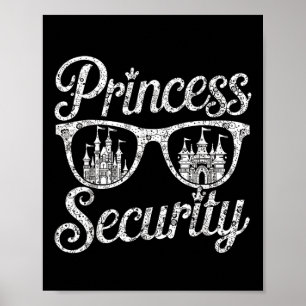 Princess Security Funny Graphic Halloween T-shirt. Poster