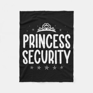 Princess Security Halloween Costume Dad Men Family Fleece Blanket