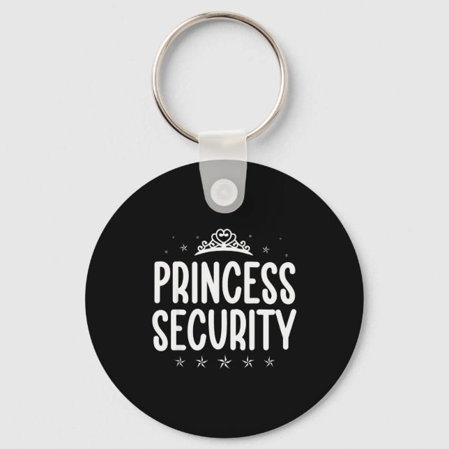 Princess Security Halloween Costume Dad Men Family Key Ring (Front)