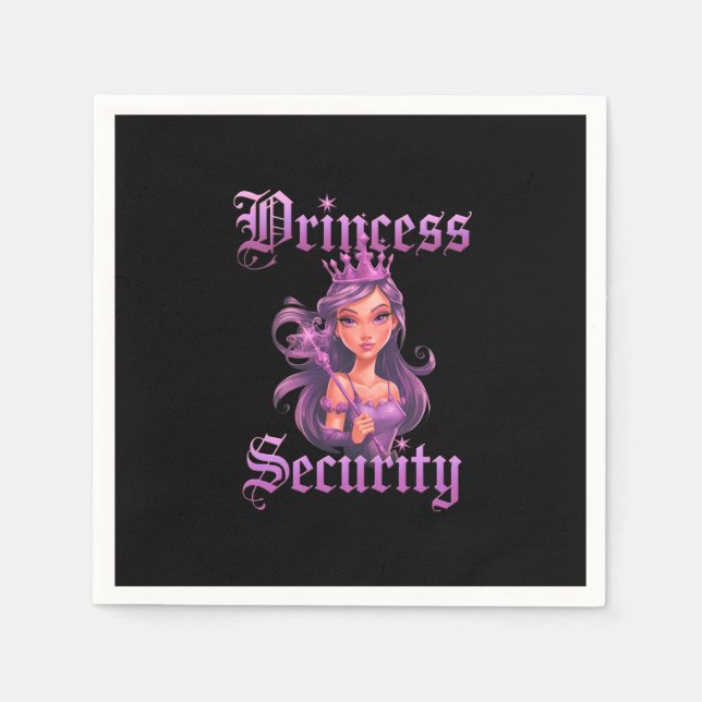  Princess Security: Keep Your Little Royalty Safe  Napkin (Front)