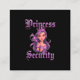  Princess Security: Keep Your Little Royalty Safe  Square Business Card