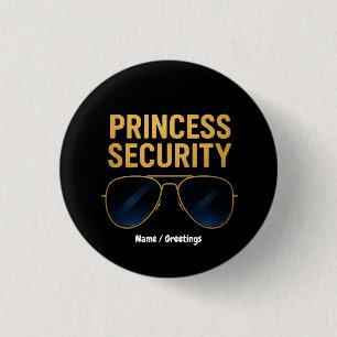 Princess Security Magical Halloween Birthday Party 3 Cm Round Badge