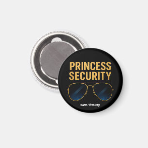Princess Security Magical Halloween Birthday Party Magnet