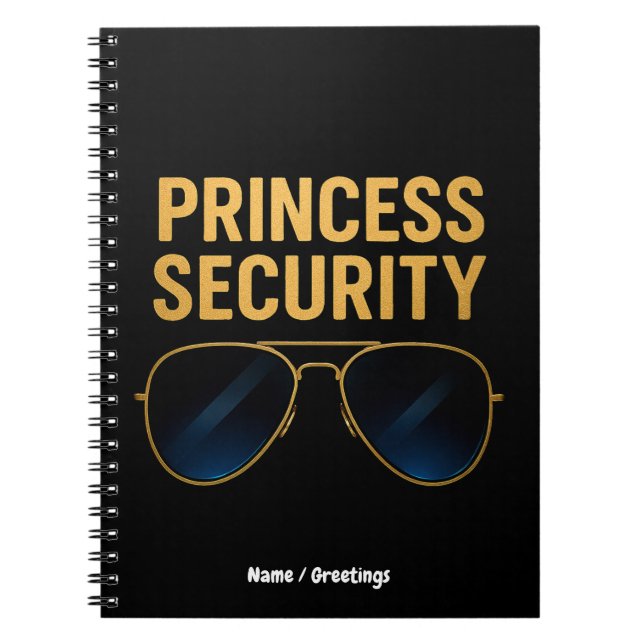 Princess Security Magical Halloween Birthday Party Notebook (Front)