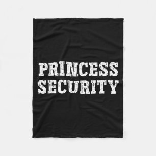 Princess Security Matching Boys Dad Mom Vintage Bi Fleece Blanket