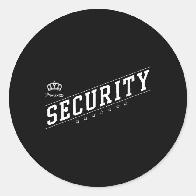 Princess Security Protection Matching Family Vinta Classic Round Sticker (Front)