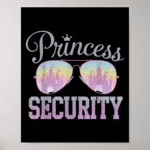 Princess Security Protection Retro Castle Men Wome Poster