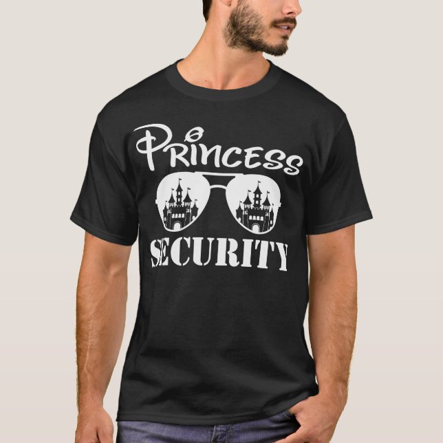 Princess Security Team Dad Mum Birthday Party Fami T-Shirt (Front)