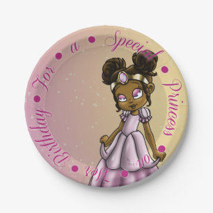 "Princess Serena Birthday Paper Plates 7"