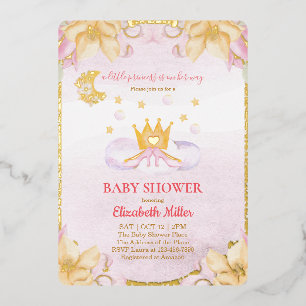 Princess Shoes And Crown Baby Shower