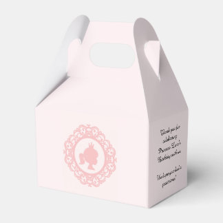 Princess Silhouette Cameo Pink Party Favour Box