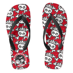 princess skull flip flops