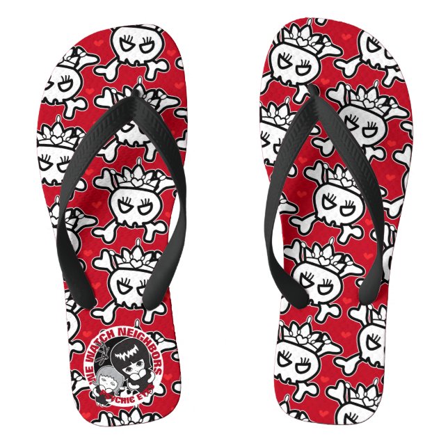 princess skull flip flops (Footbed)