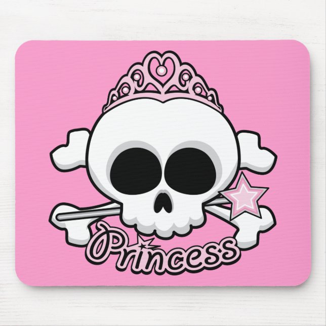 Princess Skull Mouse Mat (Front)