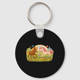 Princess Soccer Pony Key Ring