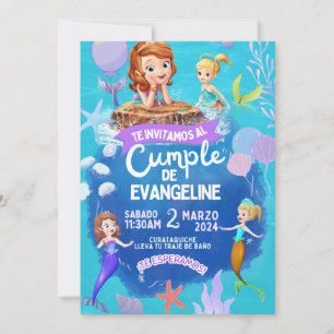 Princess Sofia's birthday invitation. Invitation