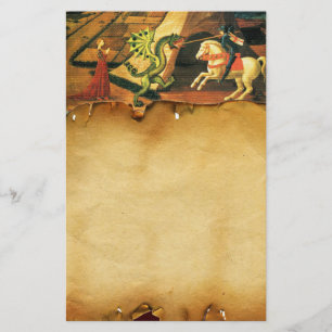 PRINCESS ST.GEORGE AND DRAGON, Brown Parchment Stationery