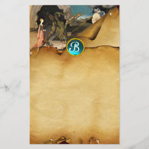 PRINCESS ST.GEORGE AND DRAGON,Parchment Monogram Stationery