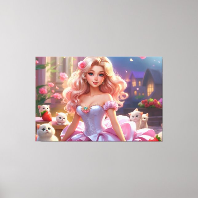 Princess Stretched Canvas Print (Front)