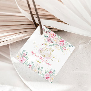 Princess Swan Baby Shower Favour Tags