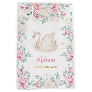 Princess Swan Baby Shower Medium Gift Bag