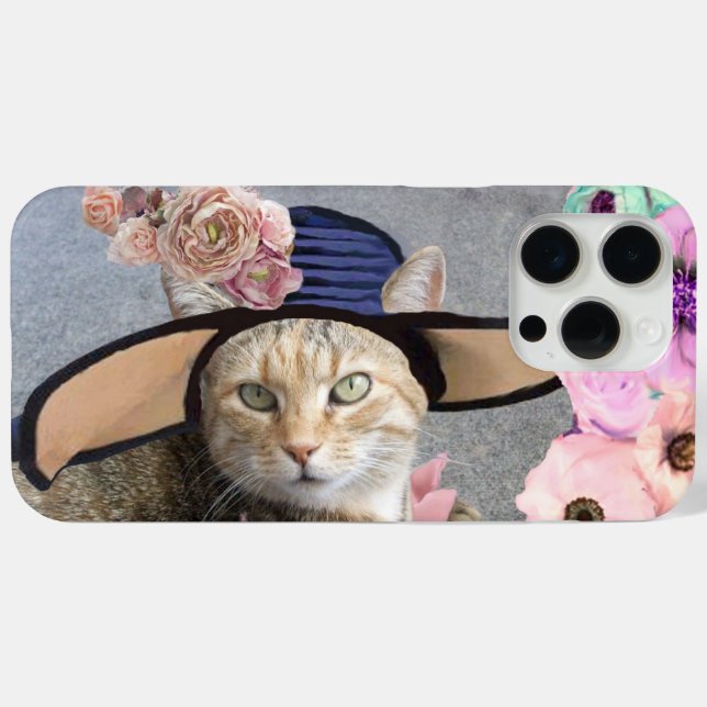 PRINCESS TATUS /ELEGANT CAT,BIG DIVA HAT AND ROSES Case-Mate iPhone CASE (Back (Horizontal))