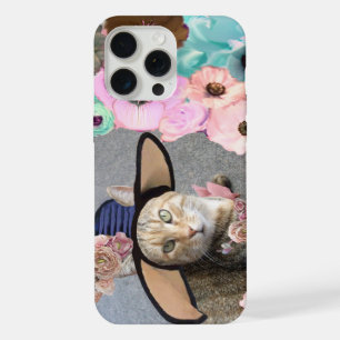 PRINCESS TATUS /ELEGANT CAT,BIG DIVA HAT AND ROSES iPhone 15 PRO MAX CASE