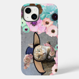 PRINCESS TATUS /ELEGANT CAT,BIG DIVA HAT AND ROSES iPhone 14 CASE