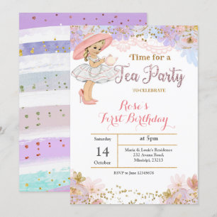 Princess Tea Party Birthday Invitation