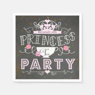 PRINCESS TEA PARTY Chalkboard Party Napkin