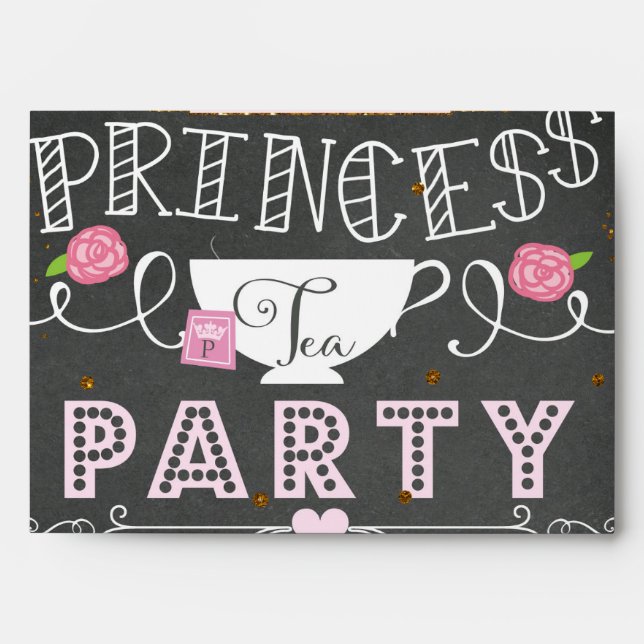 PRINCESS TEA PARTY Invitation Party Envelopes (Front)