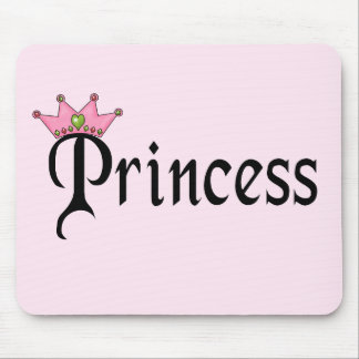 Princess Text with Crown Mouse Mat