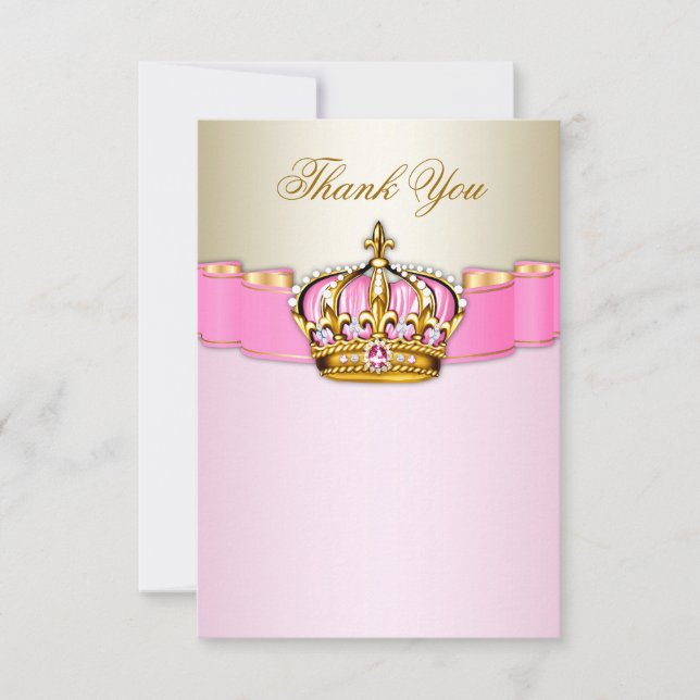 Princess Thank You Cards (Front)