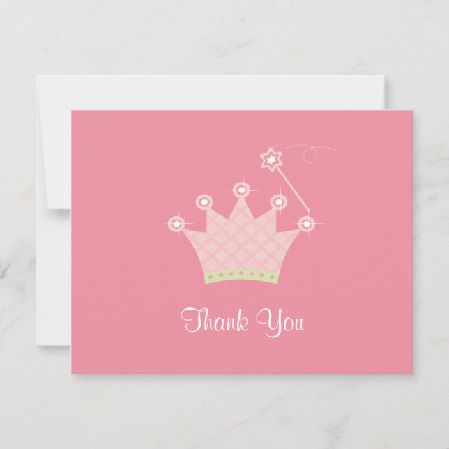 Princess Thank You Note Card (Front)