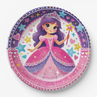 Princess-Themed Birthday Paper Plates