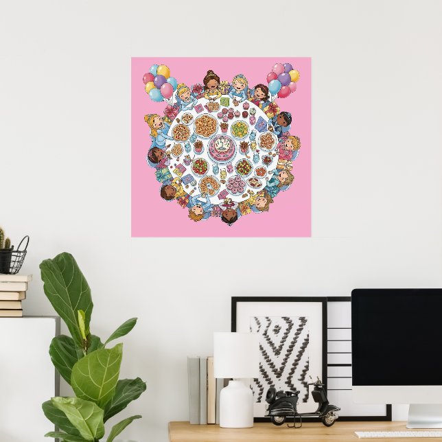 Princess Themed Costume Party Poster (Home Office)