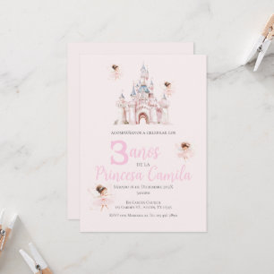Princess Third Birthday Invitation at Her Castle