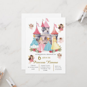 Princess Third Birthday Invitation at Her Castle