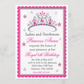 Princess Tiara Birthday Invitation