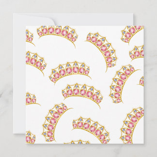 Princess Tiara cartoon pattern Holiday Card