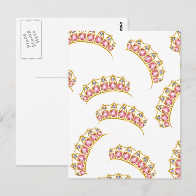 Princess Tiara cartoon pattern Postcard (Front/Back)