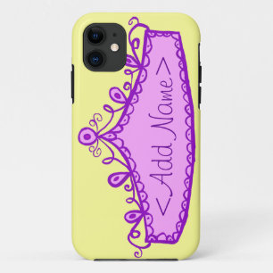 Princess Tiara Crown Custom Name iPhone Case