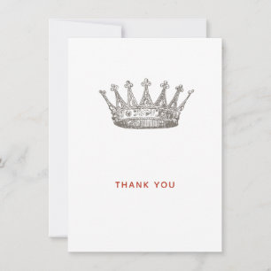 Princess Tiara Crown Thank You Card